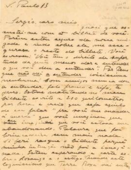 Carta de Mário Raul de Morais Andrade a Sérgio Buarque de Holanda