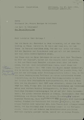 Carta, em alemão, de Percy Ernft Schramn a Sérgio Buarque de Holanda