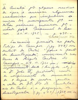 Resumo de carta de concessão de sesmaria para o Padre Felipe de Campos