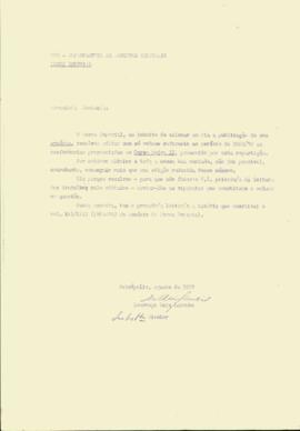 Carta de Lourenço Luiz Lacombe a Sérgio Buarque de Holanda