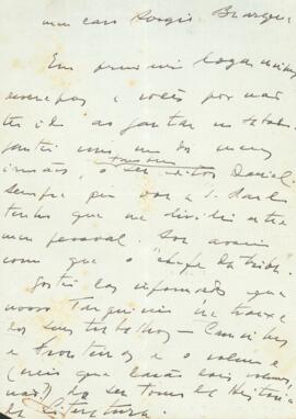 Carta de José Olympio Pereira Filho a Sérgio Buarque de Holanda