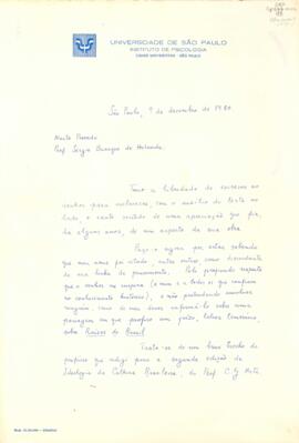 Carta de Alfredo Bosi a Sérgio Buarque de Holanda