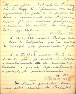 Fragmentos de cartas de D. Rodrigo Cesar de Menezes a D. Aires de Saldanha