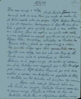 Carta de Charles Boxer a Sérgio Buarque de Holanda