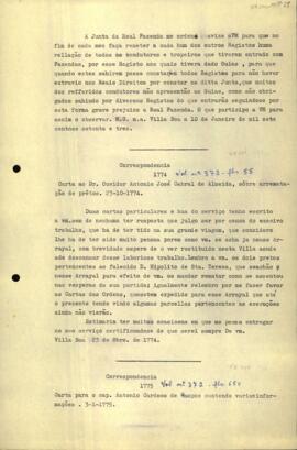 Carta a Antônio José Cabral de Almeida