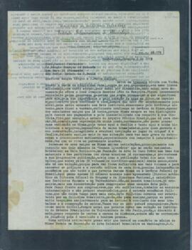 Carta de Francisco Curt Lange a Sérgio Buarque de Holanda