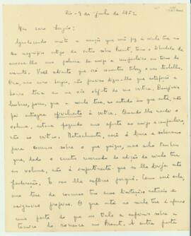 Carta de Álvaro Lins a Sérgio Buarque de Holanda