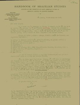 Carta de Rubens Borba de Moraes a Sérgio Buarque de Holanda