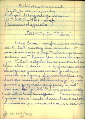 Carta de Antônio Lopes de [ ] a D. Luís Antônio de Souza