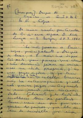 Carta de Duque de Caxias à D. Ana Luiza
