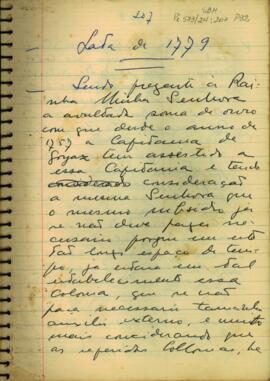 Carta do Marquês de Angeja a D. Luis de Albuquerque de Melo Pereira e Caceres