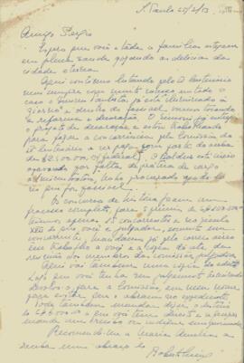 Carta de Roberto Meira a Sérgio Buarque de Holanda