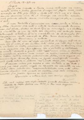 Carta de Mário Raul de Morais Andrade a Sérgio Buarque de Holanda