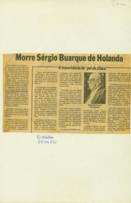 "Morre Sérgio Buarque de Holanda"