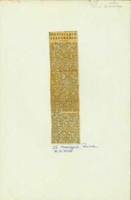 "Notiziario Letterario"