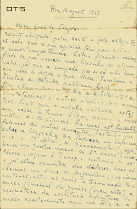 Carta de Octávio Tarquinio de Souza a Sérgio Buarque de Holanda