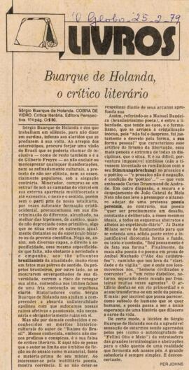 "Buarque de Holanda, o crítico literário"
