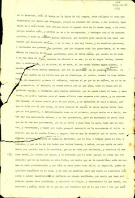 Fragmento de texto, em espanhol, comentando sobre comércio