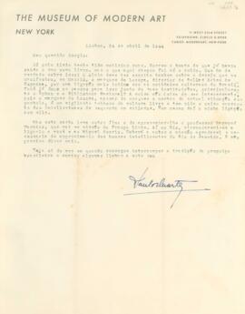 Carta de Paulo Duarte a Sérgio Buarque de Holanda