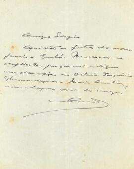 Carta de Caio Prado Júnior a Sérgio Buarque de Holanda, enviando fotografias em duplicata