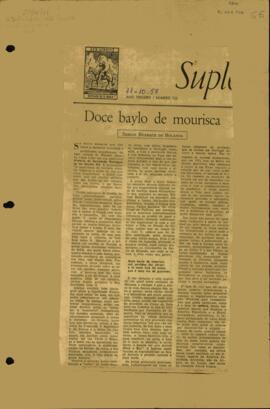 "Doce baylo de mourisca"