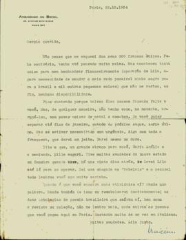Carta de Marcus Vinicius Cruz de Moraes a Sérgio Buarque de Holanda