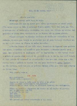 Carta de Manuel Bandeira a Sérgio Buarque de Holanda