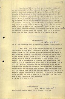 Carta à S. Majestade