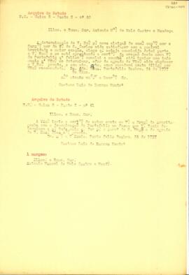Carta de Caetano Luís de Barros Monteiro a Antônio Manoel de Melo Castro e Mendonça