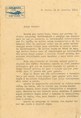 Carta de Rubens Borba de Moraes a Sérgio Buarque de Holanda