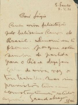 Carta de Yan de Almeida Prado a Sérgio Buarque de Holanda