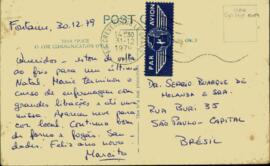 Cartão postal de Marcito a Sérgio Buarque de Holanda