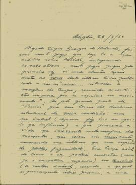 Carta de José Paulo Moreira da Fonseca a Sérgio Buarque de Holanda