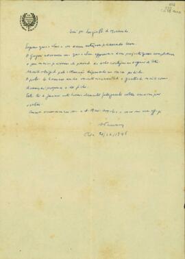 Carta de Affonso D'Escragnole Taunay a Sérgio Buarque Holanda