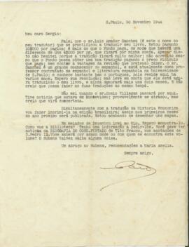 Carta de Caio Prado Júnior a Sérgio Buarque de Holanda
