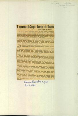 "A ausência de Sérgio Buarque de Holanda"